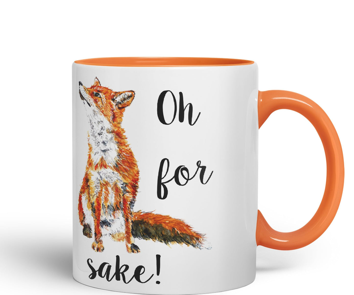 Vixar Oh for Fox Sake Ceramic 330 ml Coloured Mug Cup Gift Tea Coffee Christmas Office Home Joke