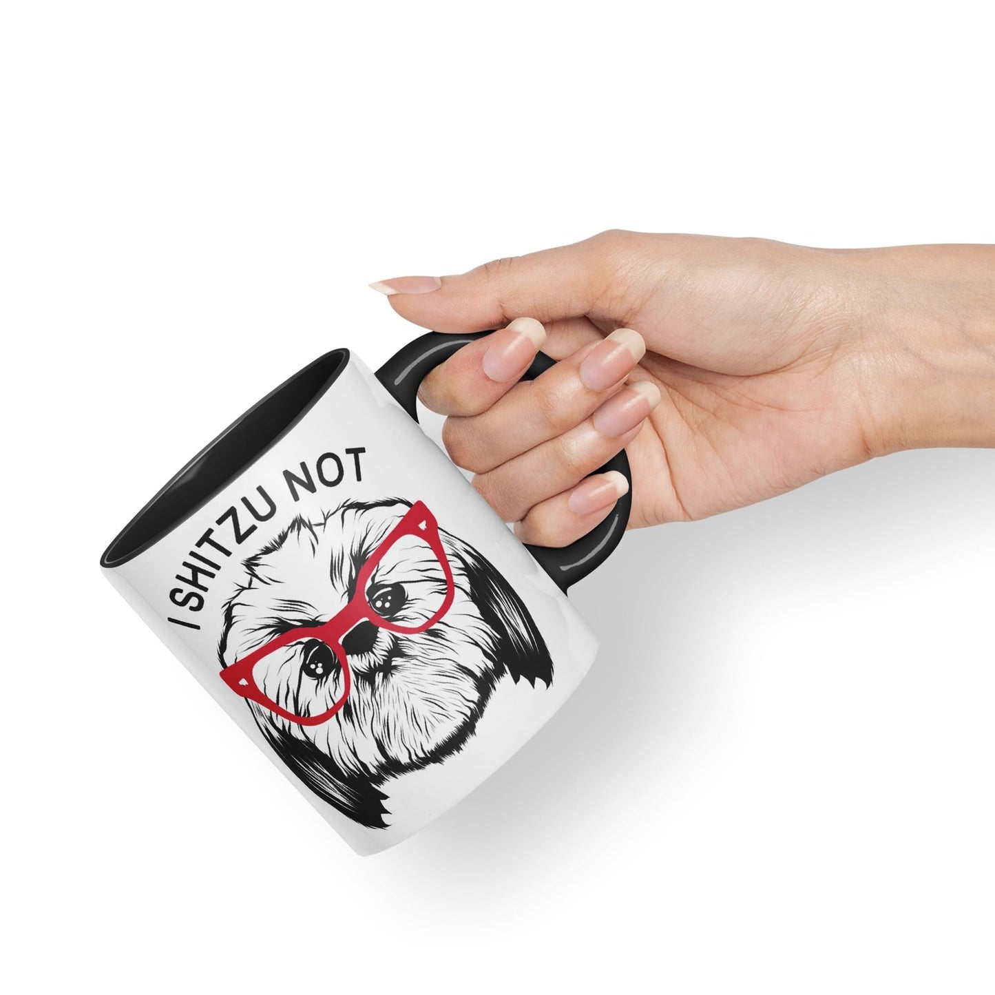 Vixar I Shitzu Not Great for Dog Lovers Funny Ceramic 330 ml Coloured Mug Cup Gift Tea Coffee Christmas Office Home Joke