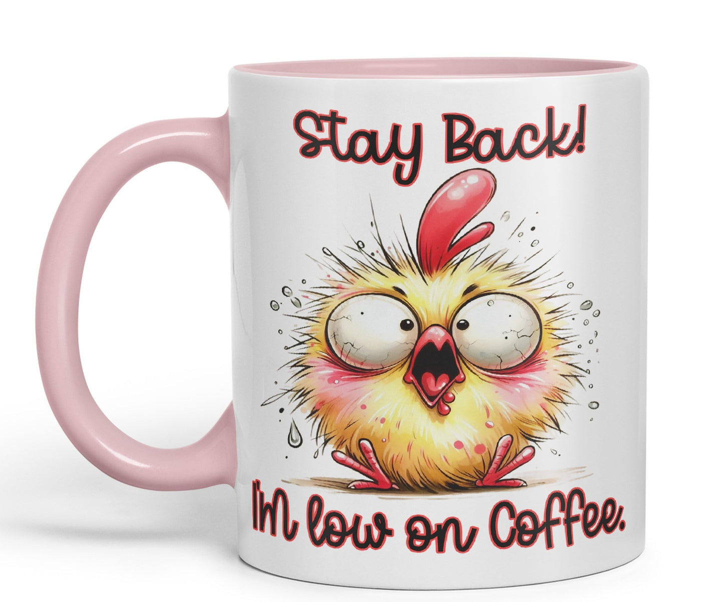 Stay Back! I'm Low on Coffee, Joke sarkasm Sarcastic Ceramic Coloured Mug Cup for Tea Coffee Hot Brew 330ml 11Oz Gift