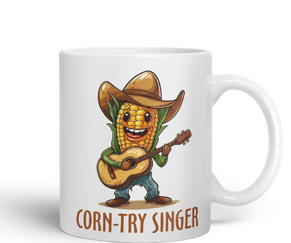 Corn-Try Singer Joke sarkasm Sarcastic Ceramic Coloured Mug Cup for Tea Coffee Hot Brew 330ml 11Oz Gift
