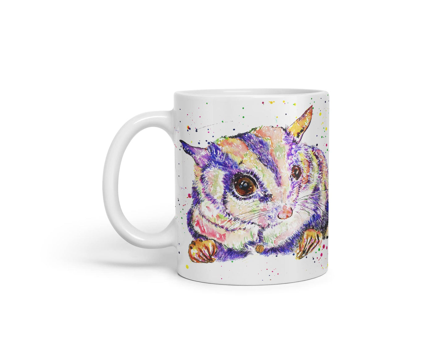 Vixar Sugar Glider Australian wildlifeanimals Watercolour Art Coloured Mug Cup Gift Birthday Work Office Tea Coffee
