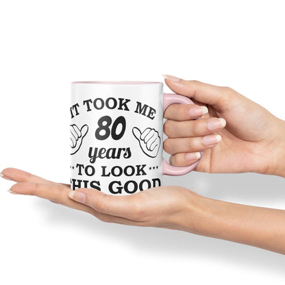 Vixar It Took me 80 Years to Look This Good Happy Birthday Ceramic Coloured Mug Cup Gift Coffee Tea