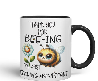 Teaching Assistant Thank You for Bee-ing The best teacher Ceramic Coloured Mug Cup for Tea Coffee Hot brew 330ml 11Oz