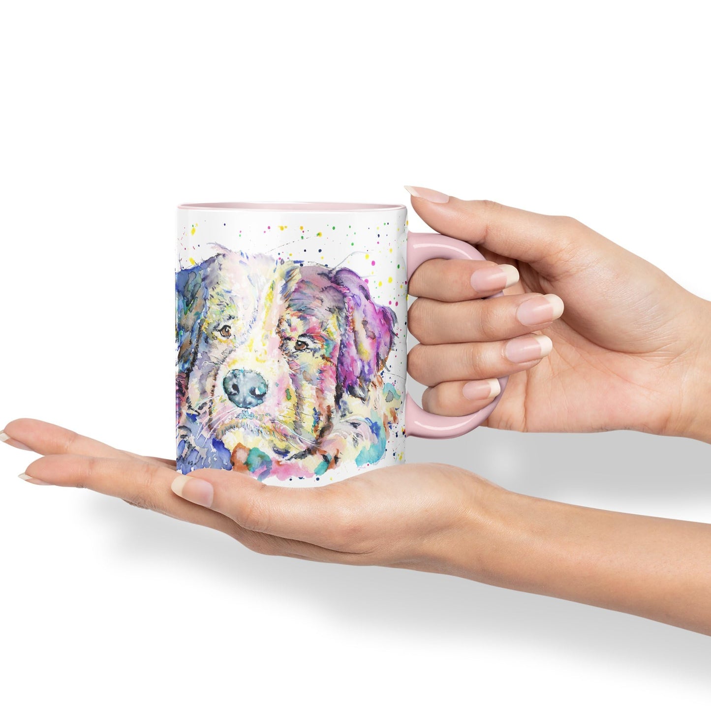 Bernese Mountain Dog Pet animals Watercolour Ceramic Coloured Mug Cup for Tea Coffee Hot brew 330ml 11Oz Gift