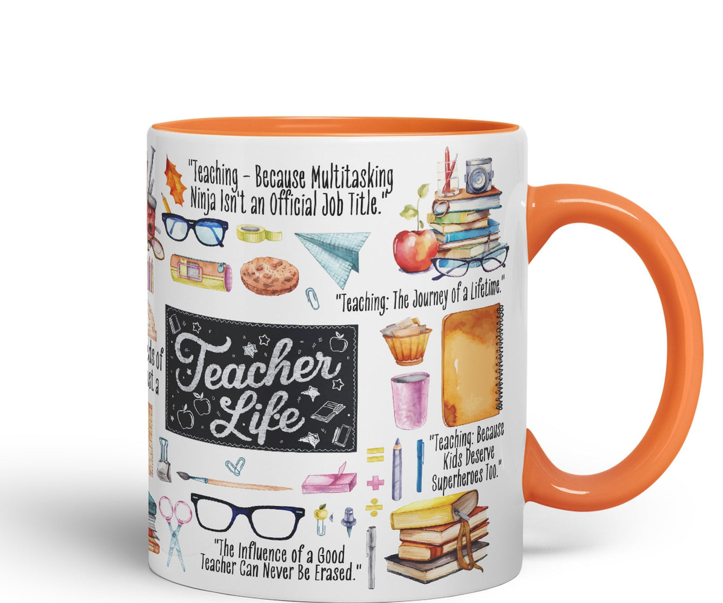 Teacher Life teaching assistany hobby Ceramic Coloured Mug Cup for Tea Coffee Hot brew 330ml 11Oz Gift