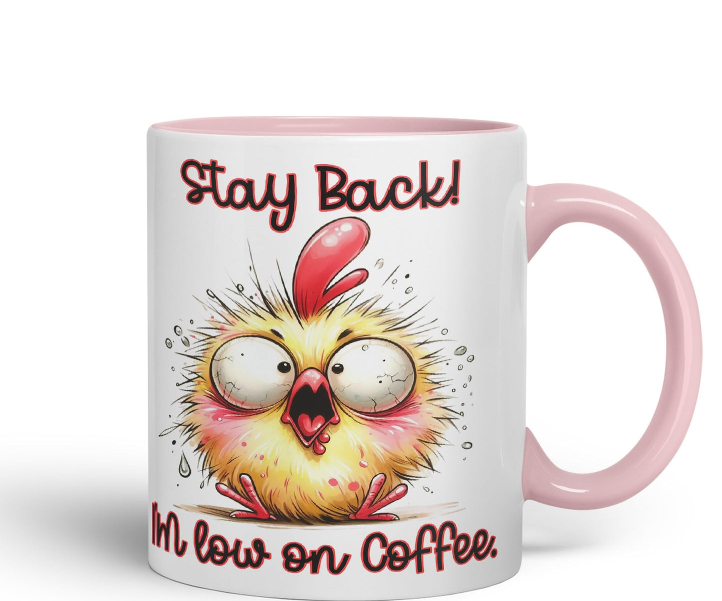 Stay Back! I'm Low on Coffee, Joke sarkasm Sarcastic Ceramic Coloured Mug Cup for Tea Coffee Hot Brew 330ml 11Oz Gift