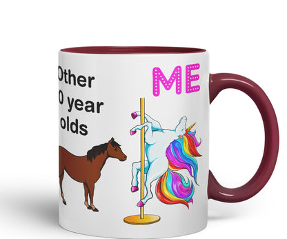 Vixar Pole Dance Unicorn 20th Birthday Other 20 Year Older Coloured 330 ml Mug Cup Gift Work Office Tea Coffee