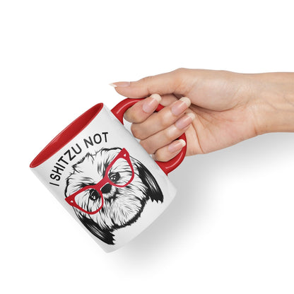 Vixar I Shitzu Not Great for Dog Lovers Funny Ceramic 330 ml Coloured Mug Cup Gift Tea Coffee Christmas Office Home Joke