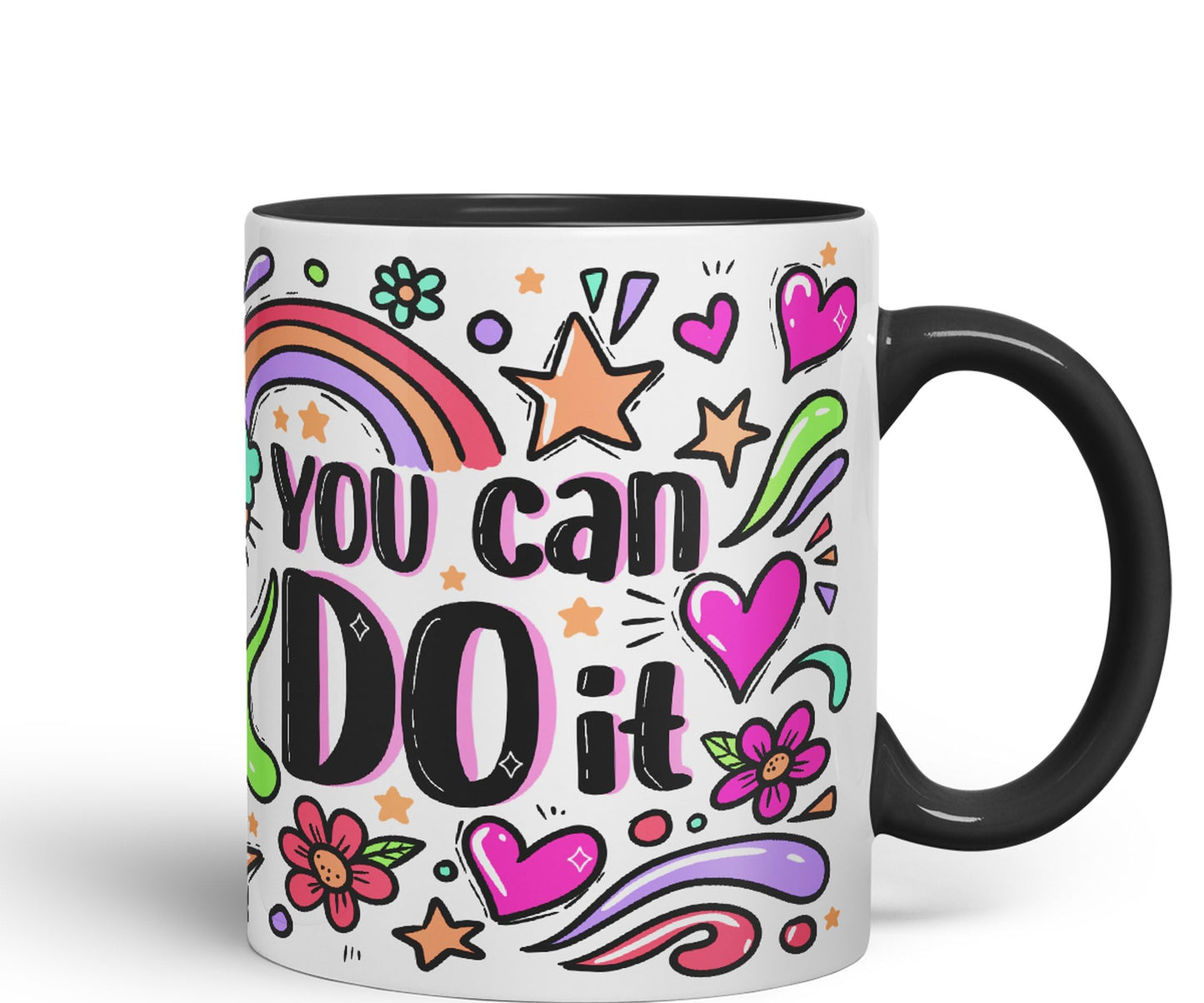 Vixar You Can Do It Motivation Gift Presents Coloured Ceramic Mug Cup Gift 330ml 11oz Work Office Tea Coffee