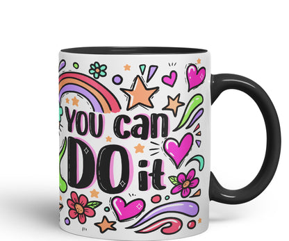Vixar You Can Do It Motivation Gift Presents Coloured Ceramic Mug Cup Gift 330ml 11oz Work Office Tea Coffee