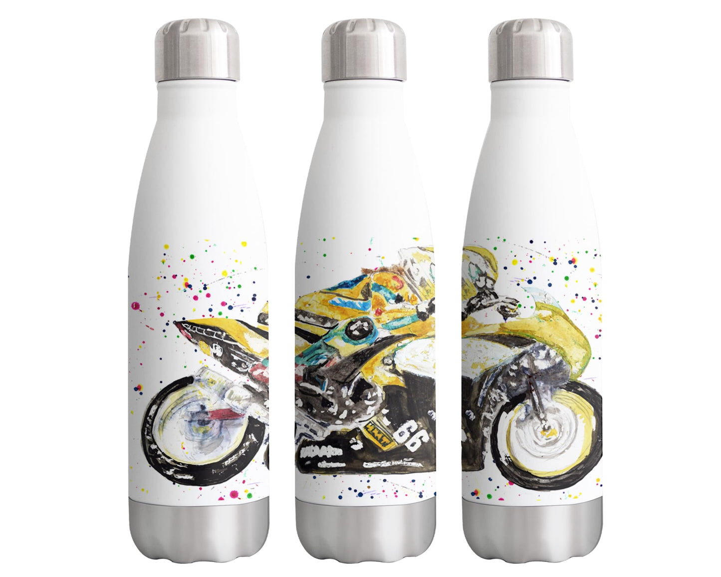 Vixar Motobike motocycle sport Dad Son Watercolour Bottle double Wall insulated Stainless steel sport Drinks 500ml