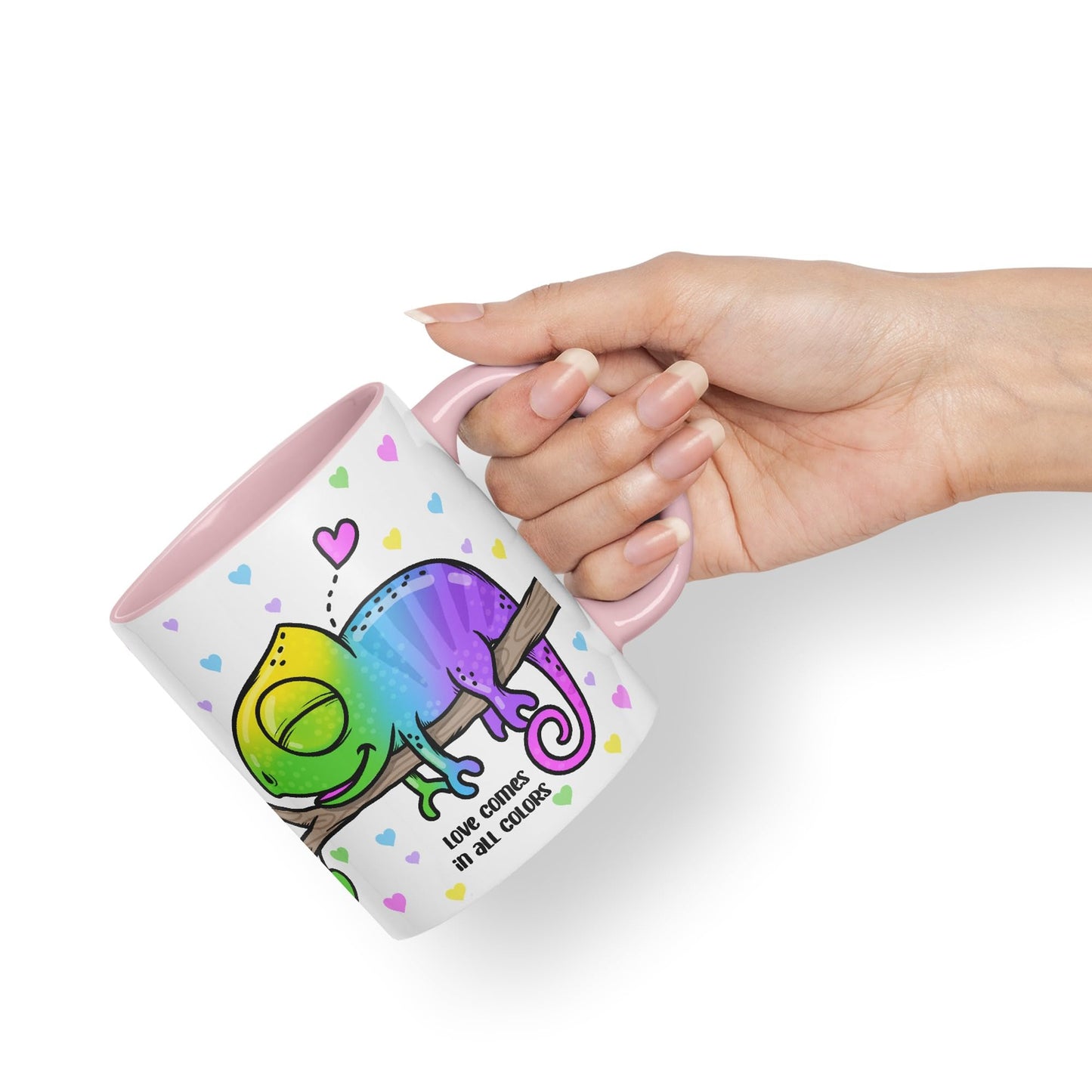 Vixar Love Comes in... Colors Chameleon Coloured Ceramic Mug Cup Gift 330ml 11oz Work Office Tea Coffee Valentines