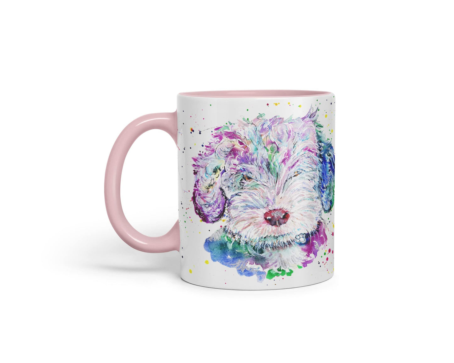 Vixar Cockapoo Cockerpoo Dog Pet Animals Watercolour Art Coloured Mug Cup Gift Birthday Work Office Tea Coffee