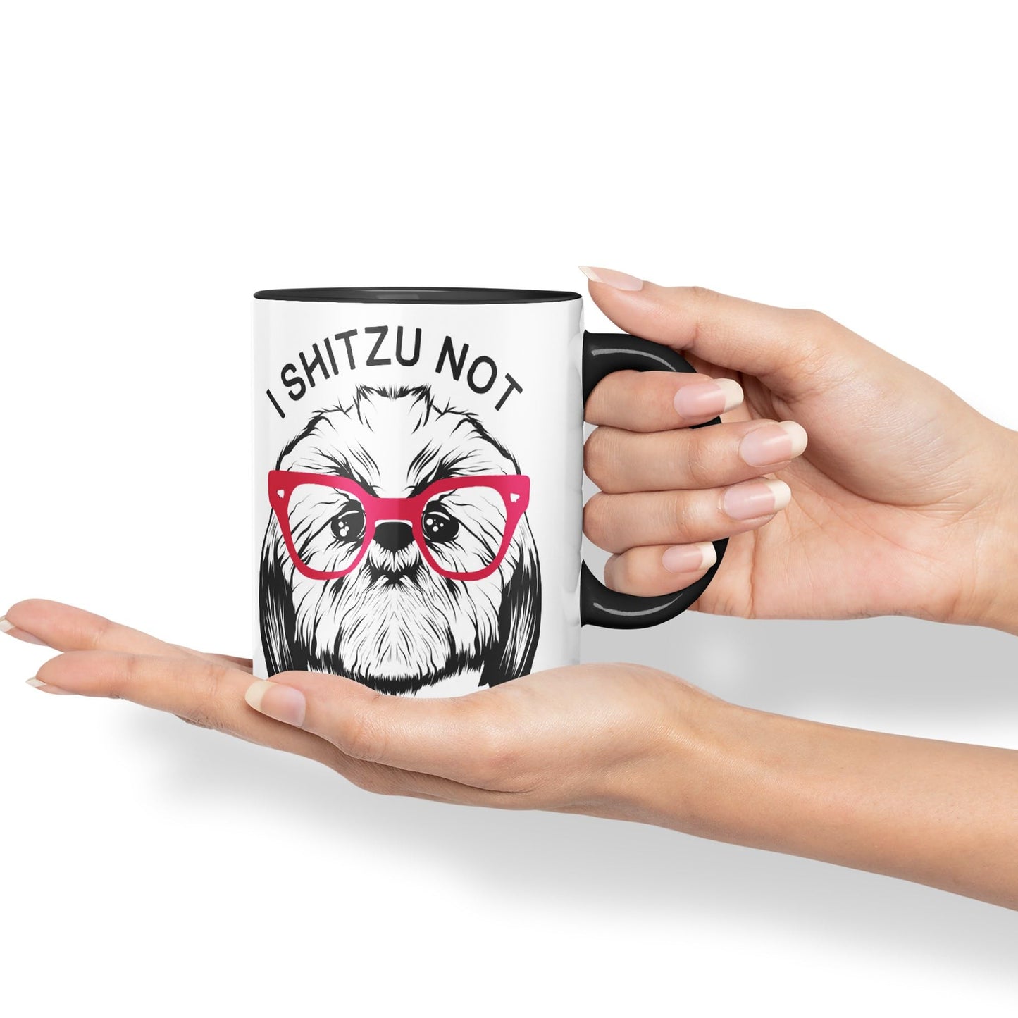 Vixar I Shitzu Not Great for Dog Lovers Funny Ceramic 330 ml Coloured Mug Cup Gift Tea Coffee Christmas Office Home Joke