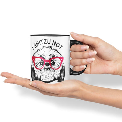 Vixar I Shitzu Not Great for Dog Lovers Funny Ceramic 330 ml Coloured Mug Cup Gift Tea Coffee Christmas Office Home Joke