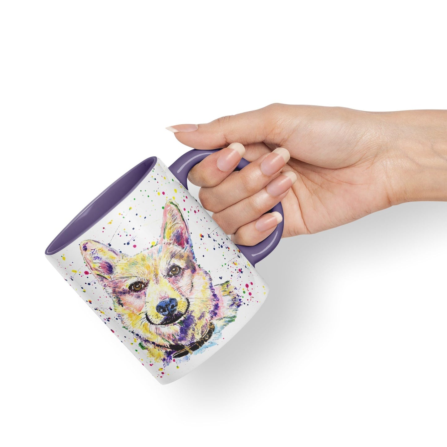 Vixar Corgi Dog Pet Animals Watercolour Art Coloured 330 ml Mug Cup Gift Birthday Work Office Tea Coffee