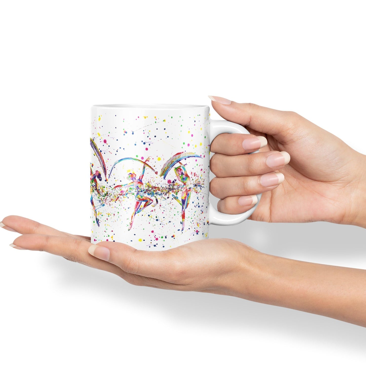 Dance Dancer Ballet watercolour Ceramic Coloured Mug Cup for Tea Coffee Hot brew 330ml 11Oz Gift