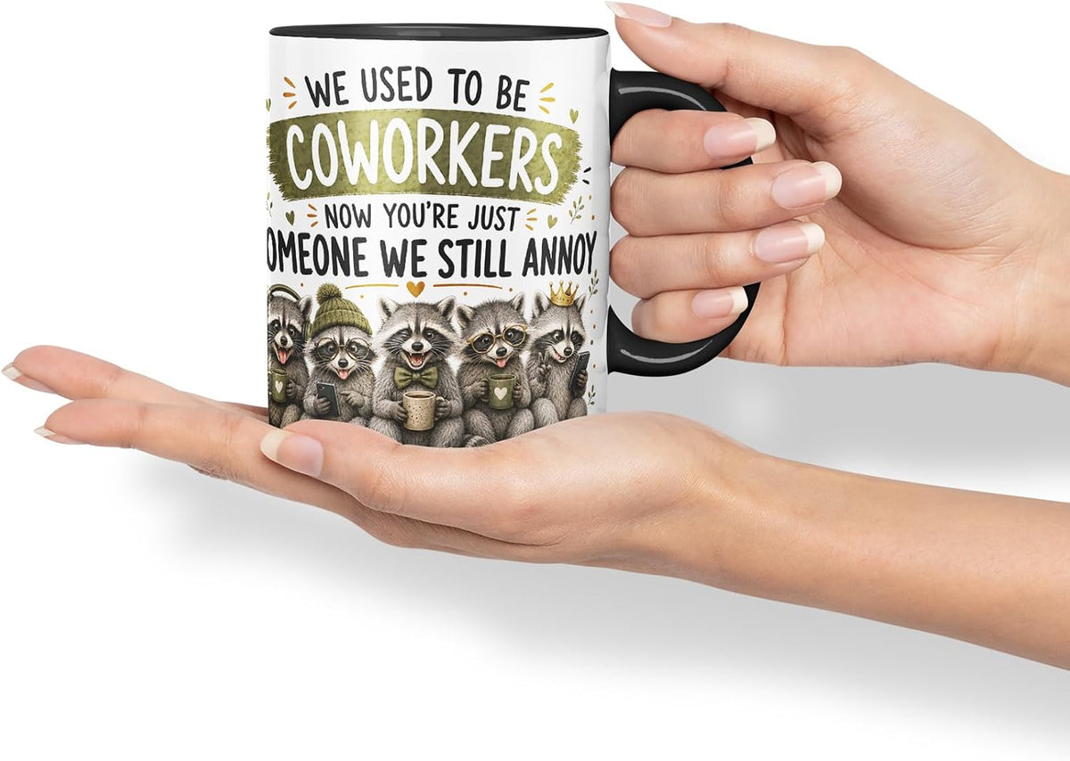 Vixar We Used to Be Coworkers Mug – Funny Coworker Leaving Colleague Goodbye Gift, 11oz (Black)