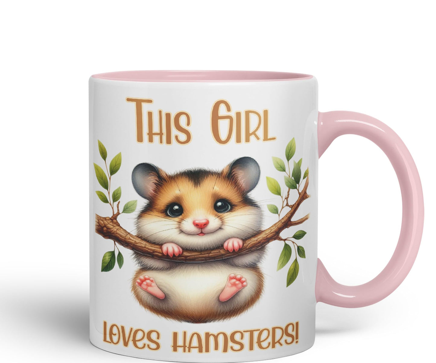 This Girl Loves Hamster Joke sarkasm Sarcastic Ceramic Coloured Mug Cup for Tea Coffee Hot Brew 330ml 11Oz Gift
