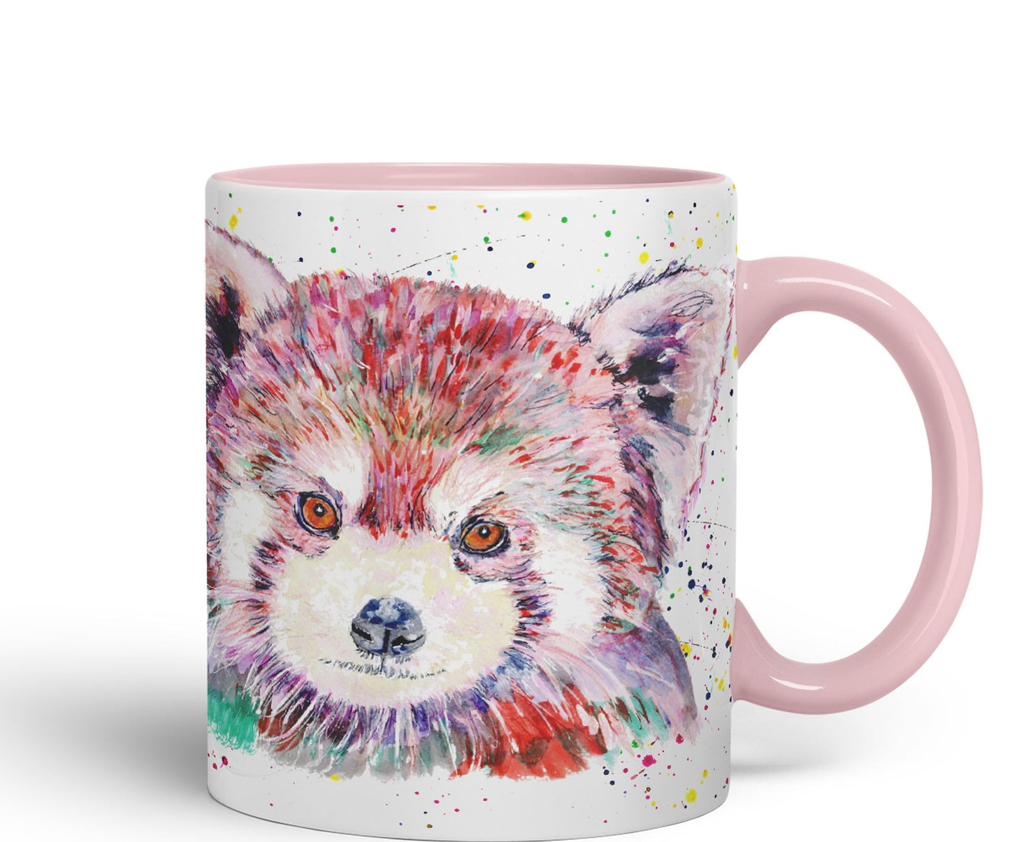 Vixar Red Panda Animals Watercolour Art Coloured Ceramic 330 ml Mug Cup Gift Birthday Work Office Tea Coffee