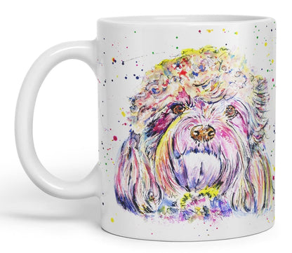 Vixar Cavapoo Puppies Dog Pet Animals Watercolour Art Coloured Mug Cup Gift Birthday Work Office Tea Coffee