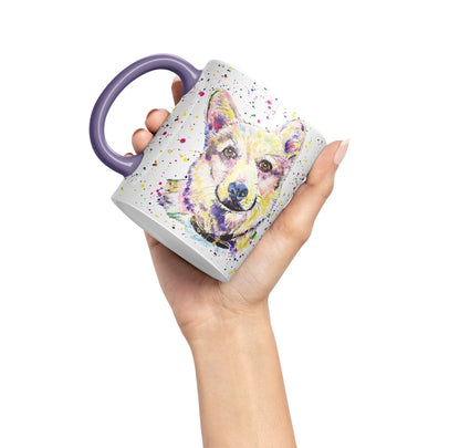 Vixar Corgi Dog Pet Animals Watercolour Art Coloured 330 ml Mug Cup Gift Birthday Work Office Tea Coffee