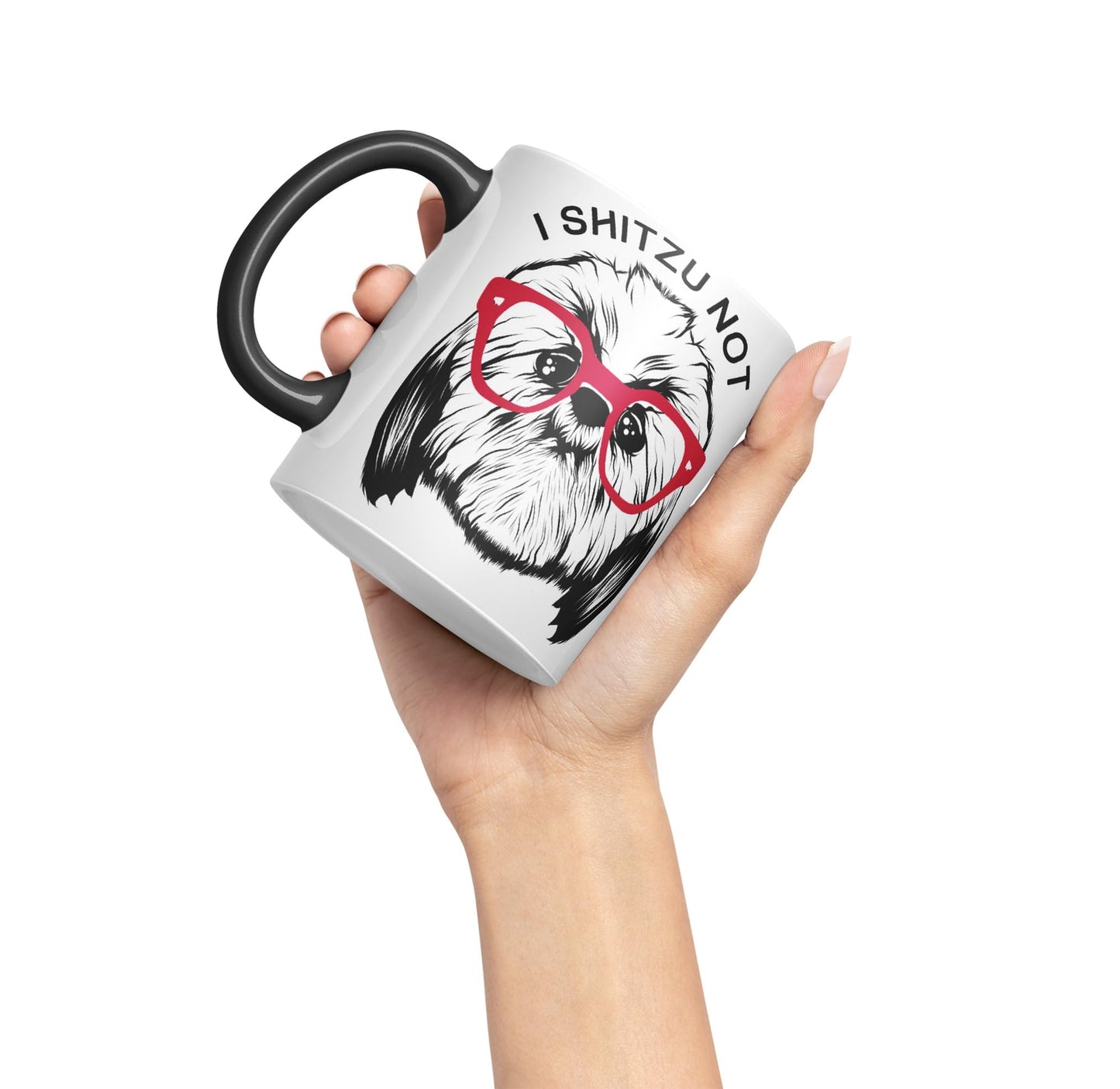 Vixar I Shitzu Not Great for Dog Lovers Funny Ceramic 330 ml Coloured Mug Cup Gift Tea Coffee Christmas Office Home Joke