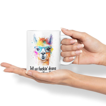 Tell ya fu.. Drama to Some Other Llama! Joke Sarcastic Ceramic Coloured Mug Cup for Tea Coffee Hot Brew 330ml 11Oz Joke