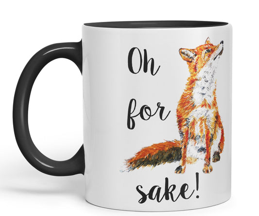 Vixar Oh for Fox Sake Ceramic 330 ml Coloured Mug Cup Gift Tea Coffee Christmas Office Home Joke