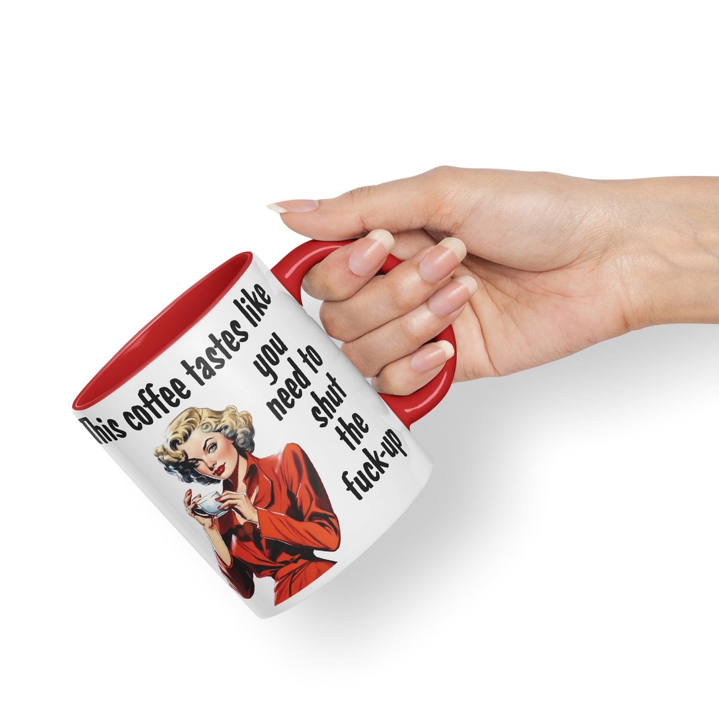 This Coffee Tastes Like You Need to Shut The f-up Sarcastic Joke Ceramic Coloured Mug Cup for Tea Coffee Hot Brew Gift 330ml 11 OZ Gift