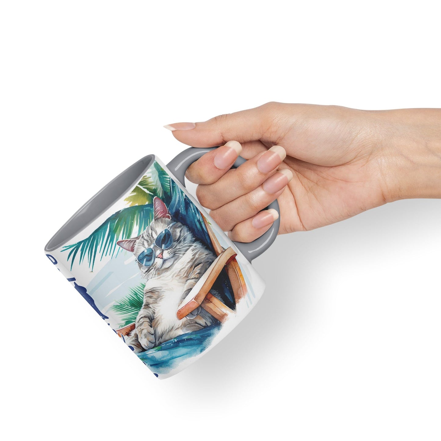 Vixar Cat Lover I Work Hard so My cat can Have a Better Life Coloured Ceramic Mug Cup Gift 330ml 11oz Work Office Tea Coffee