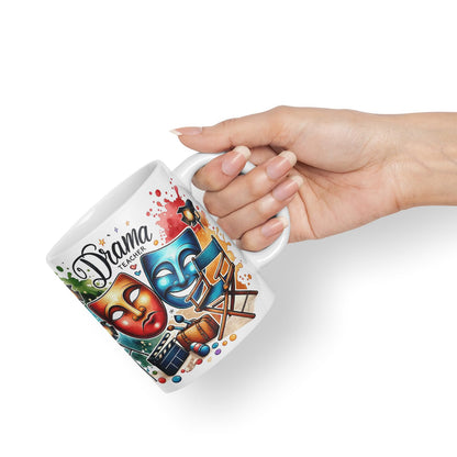 Vixar Drama Teacher Mug Thank You, End of School Gift Ceramic Coloured Mug Cup for Tea Coffee Hot Brew 330ml 11Oz Gift