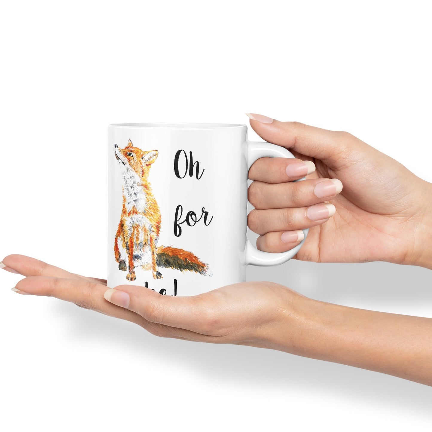 Vixar Oh for Fox Sake Ceramic 330 ml Coloured Mug Cup Gift Tea Coffee Christmas Office Home Joke