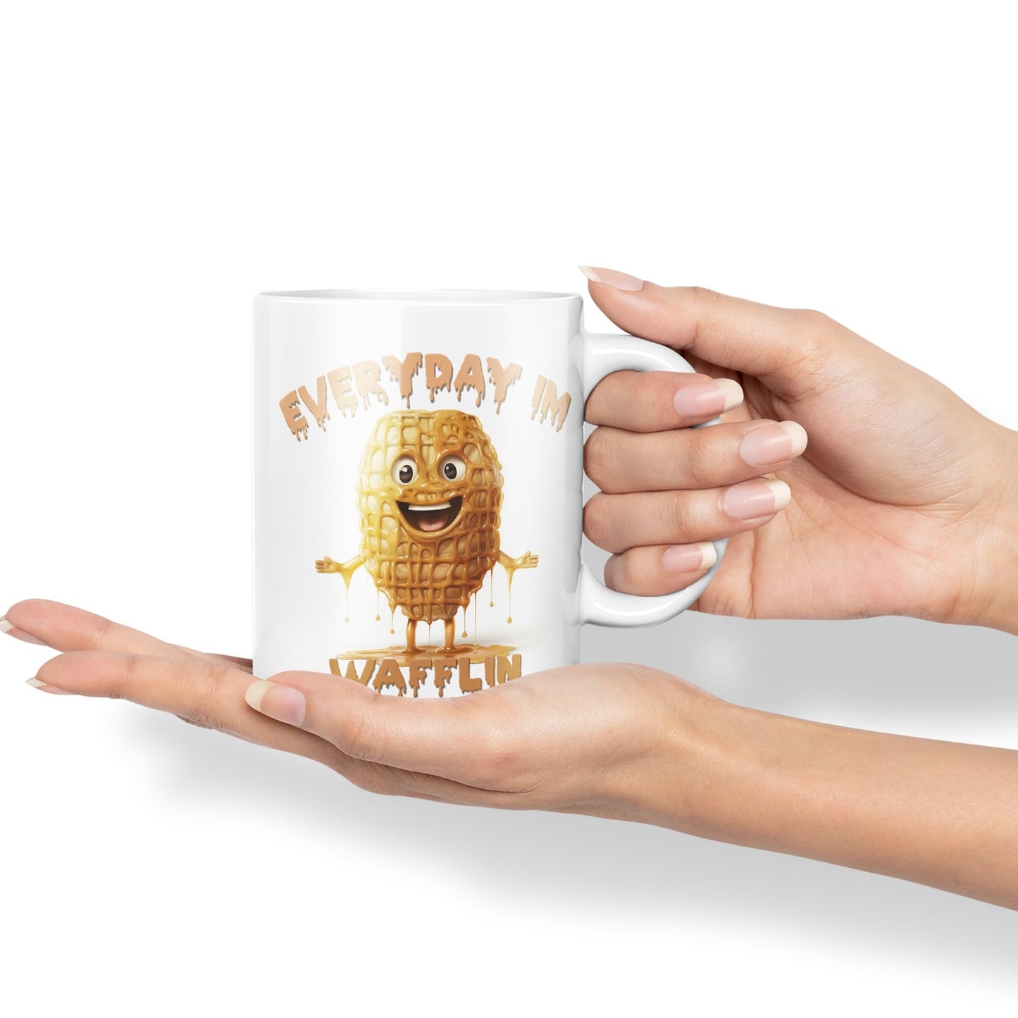 Everyday Im Wafflin, Joke sarkasm Sarcastic Ceramic Coloured Mug Cup for Tea Coffee Hot Brew 330ml 11Oz Gift