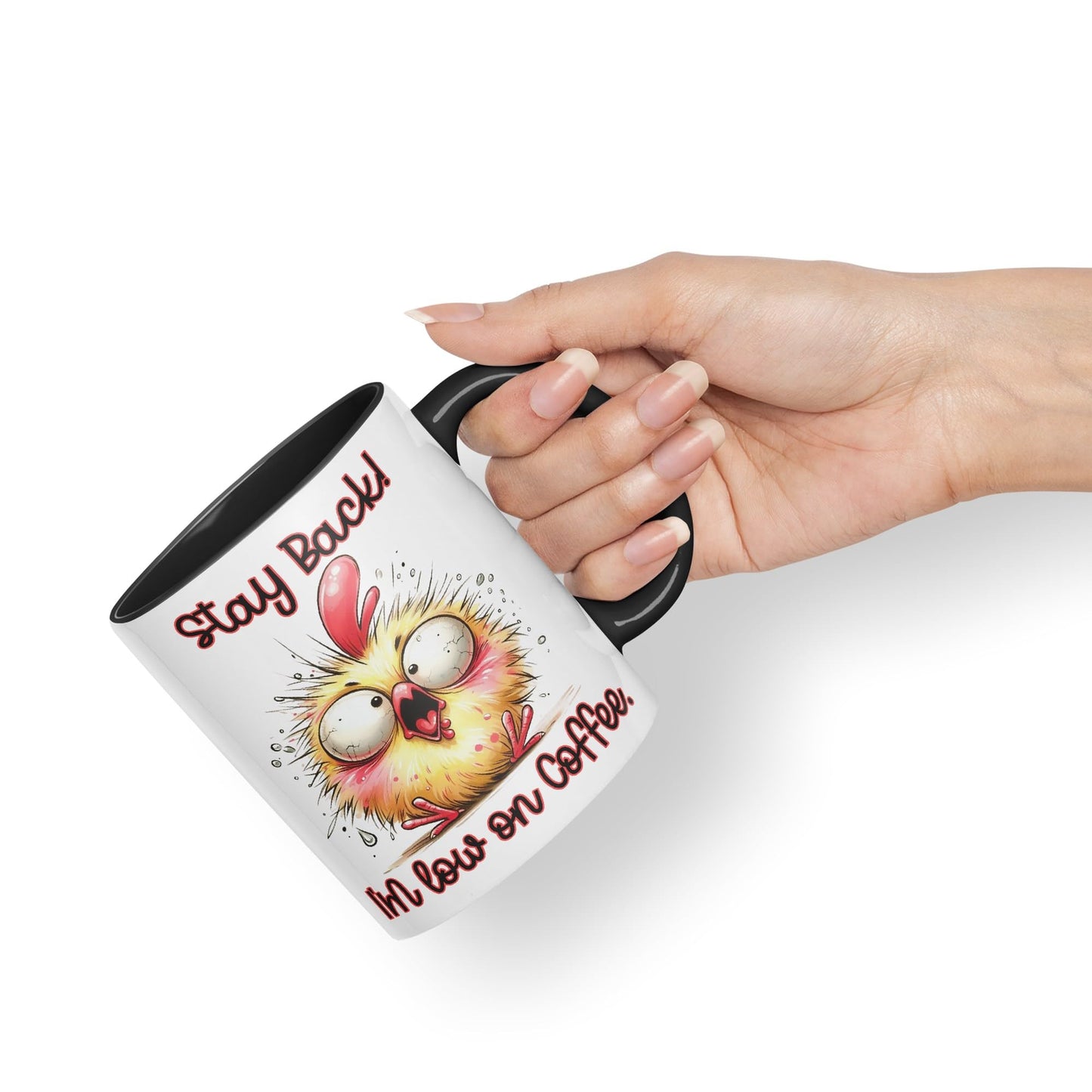 Stay Back! I'm Low on Coffee, Joke sarkasm Sarcastic Ceramic Coloured Mug Cup for Tea Coffee Hot Brew 330ml 11Oz Gift