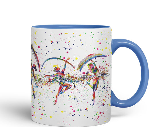 Dance Dancer Ballet watercolour Ceramic Coloured Mug Cup for Tea Coffee Hot brew 330ml 11Oz Gift