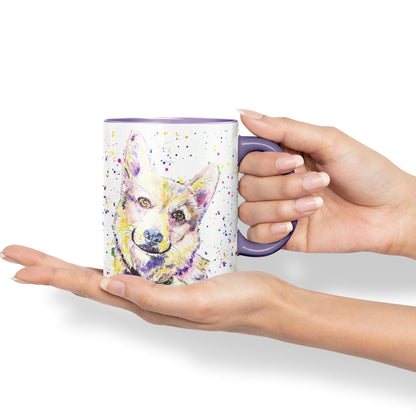 Vixar Corgi Dog Pet Animals Watercolour Art Coloured 330 ml Mug Cup Gift Birthday Work Office Tea Coffee