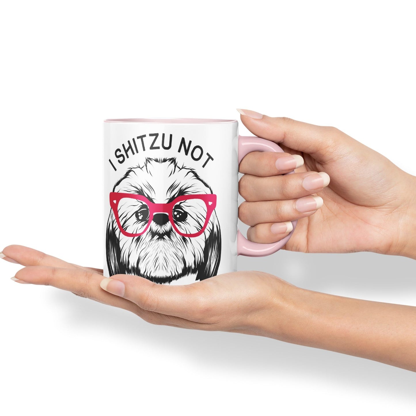 Vixar I Shitzu Not Great for Dog Lovers Funny Ceramic 330 ml Coloured Mug Cup Gift Tea Coffee Christmas Office Home Joke