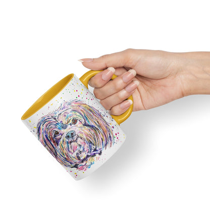 Vixar Maltese Dog Pet Watercolour Art Coloured 330 ml Mug Cup Gift Birthday Work Office Tea Coffee