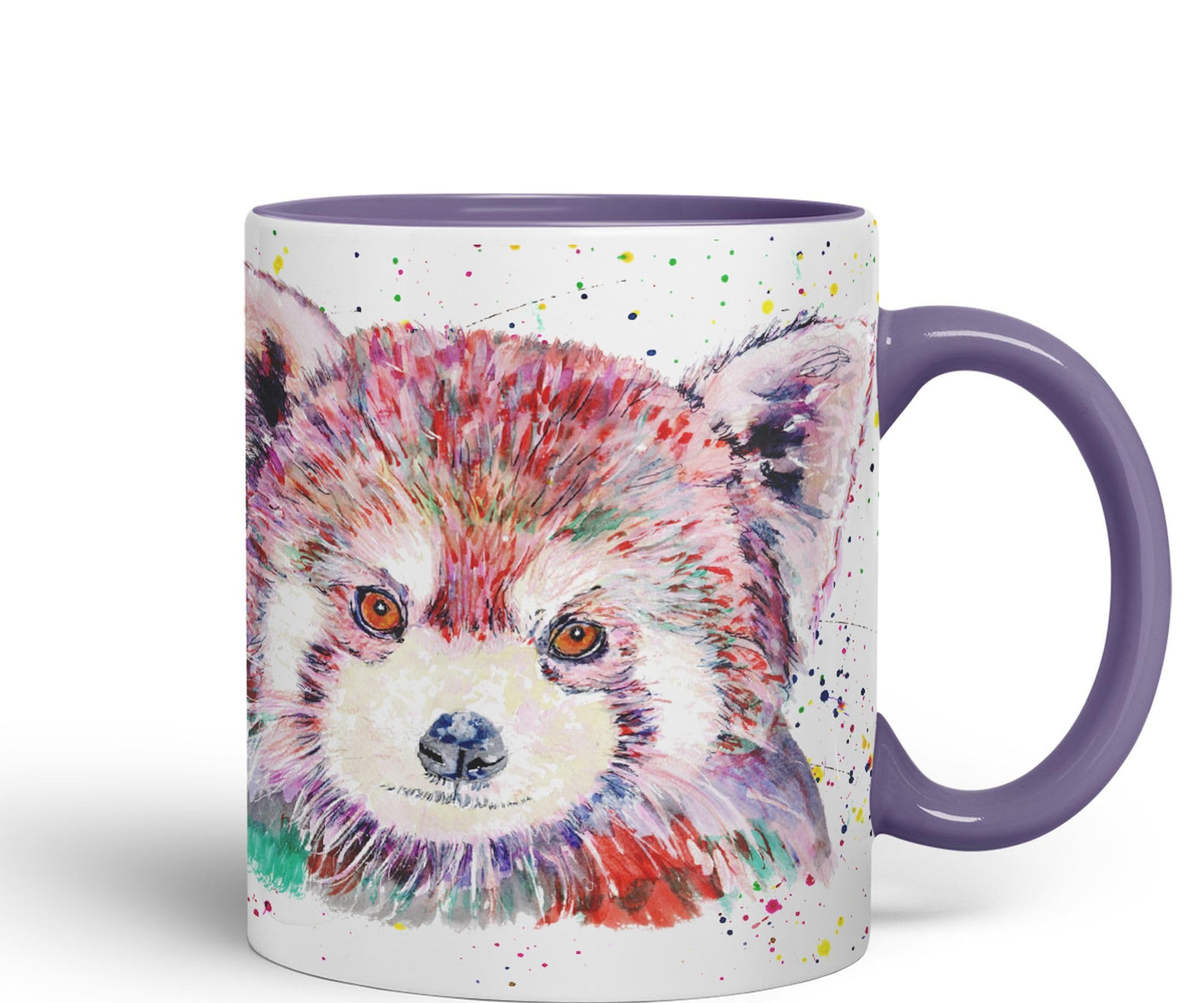 Vixar Red Panda Animals Watercolour Art Coloured Ceramic 330 ml Mug Cup Gift Birthday Work Office Tea Coffee