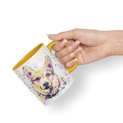 Vixar Corgi Dog Pet Animals Watercolour Art Coloured 330 ml Mug Cup Gift Birthday Work Office Tea Coffee