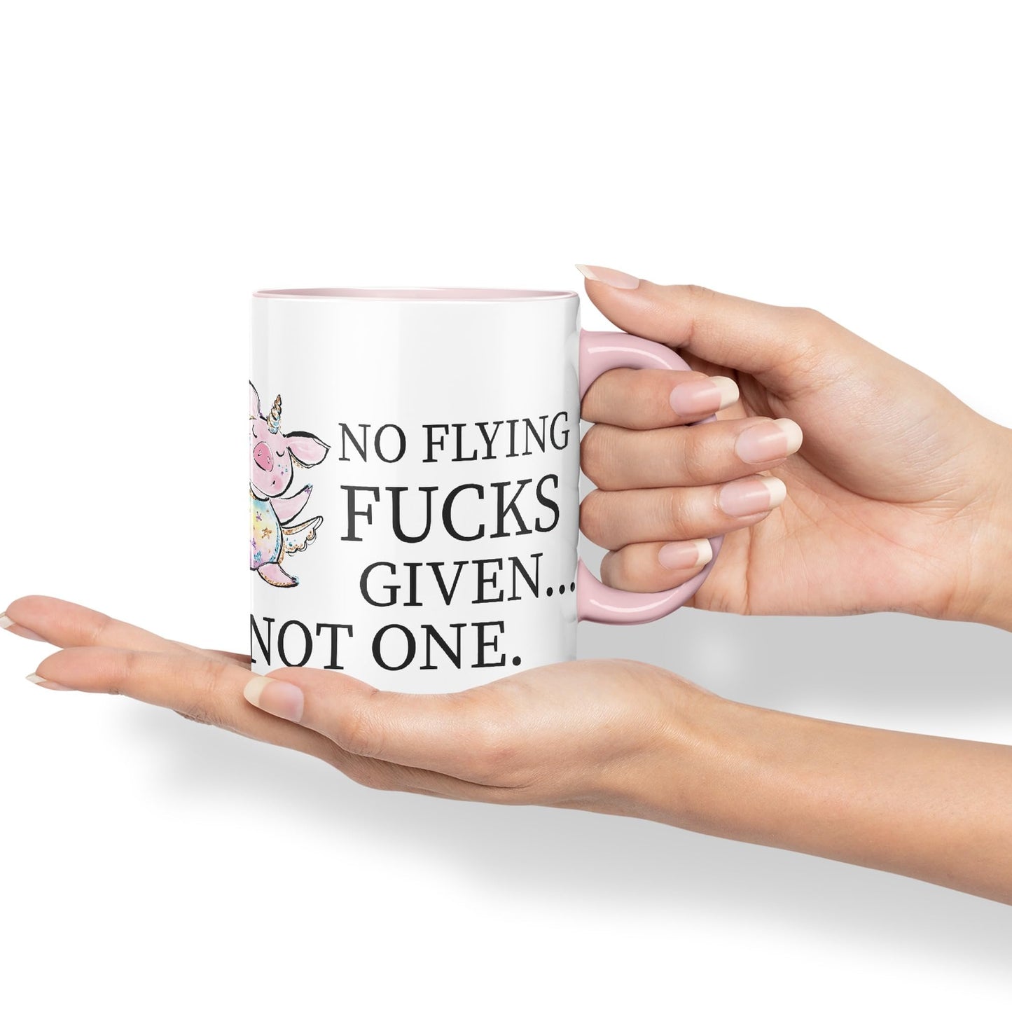 No Flying F.., Given… Not one Unicorn Pig Joke Sarcastic Ceramic Coloured Mug Cup for Tea Coffee Hot Brew 330ml 11Oz