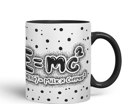 Vixar Energy Coffee Milk E-mc2 Joke Coloured Ceramic Mug Cup Gift 330ml 11oz Work Office Tea Coffee