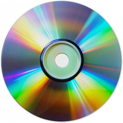 Vixar Compact Disc Round Mouse Mat – Colourful CD Fabric Mouse Pad with 5mm Non-Slip Rubber Base, 202mm (CD)