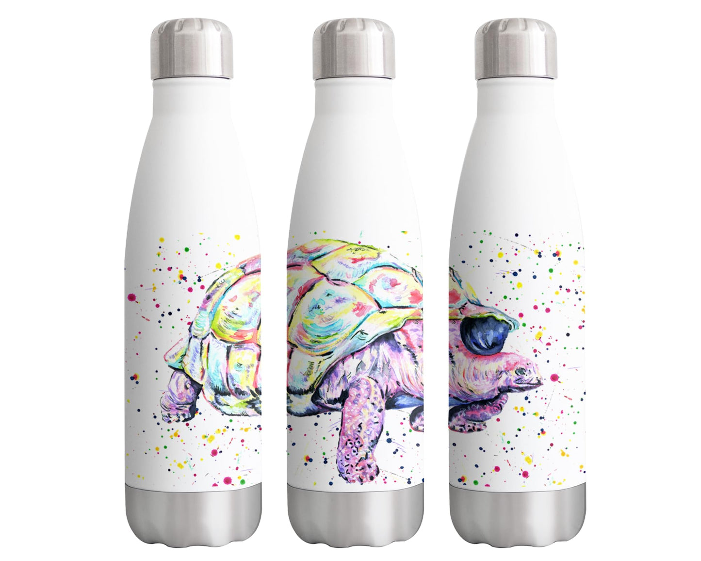 Vixar Tortoise tortle Animals Watercolour Bottle double Wall insulated Stainless steel sport Drinks 500ml