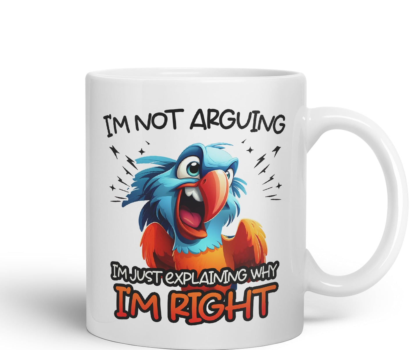 I'm Not Arguing, I'm just expaining why I'm Right Joke sarkasm Sarcastic Ceramic Coloured Mug Cup for Tea Coffee Hot Brew 330ml 11Oz Gift