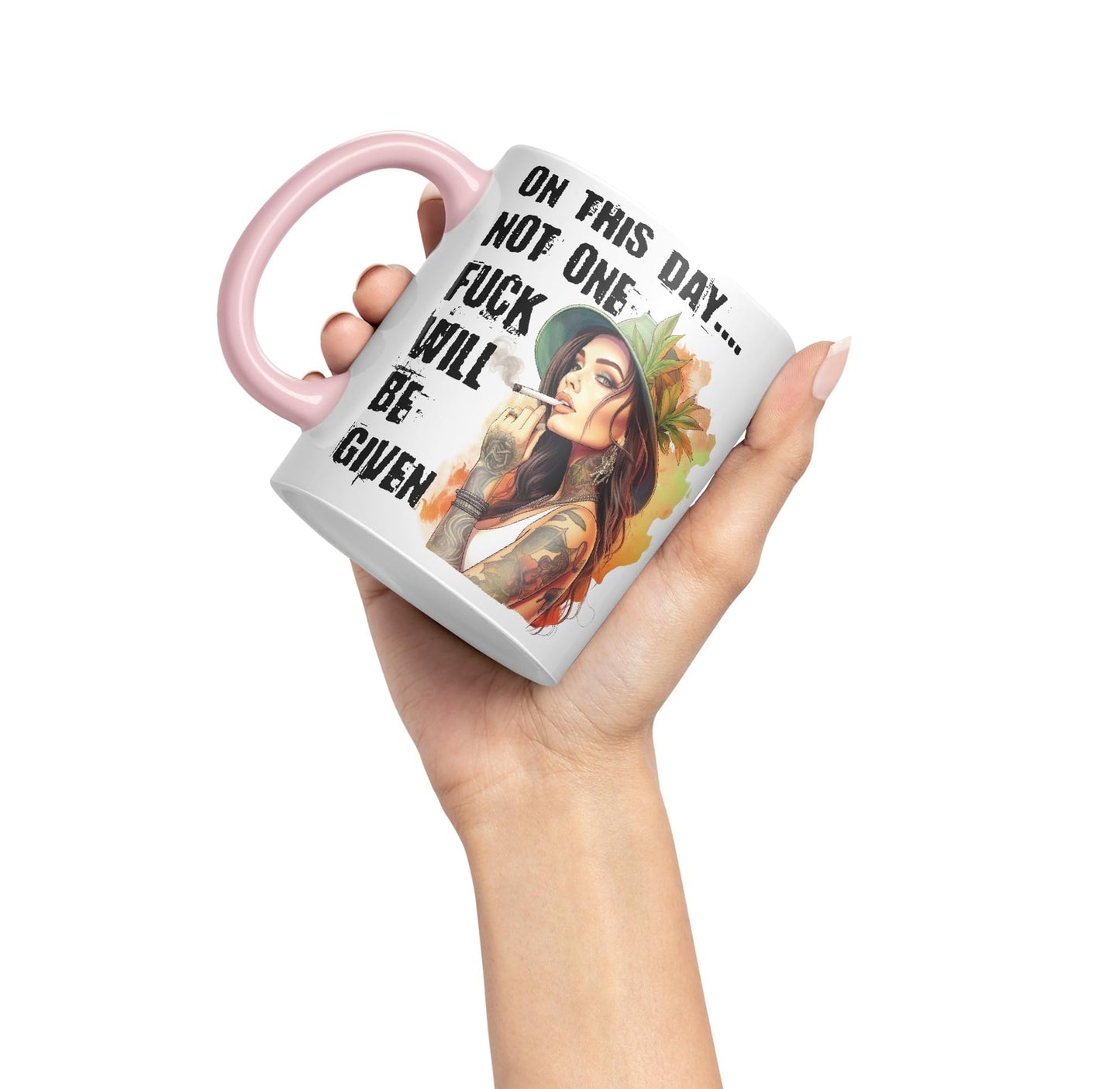 On This Day.. Not one f.. Will be Given Sarcastic Joke Ceramic Coloured Mug Cup for Tea Coffee Hot Brew Gift 330ml 11 OZ