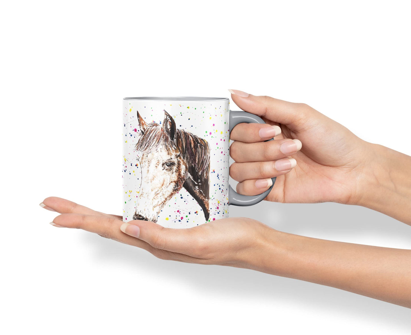Vixar Horse Hope Natural Watercolour Art Coloured Mug Cup Gift Birthday Work Office Tea Coffee