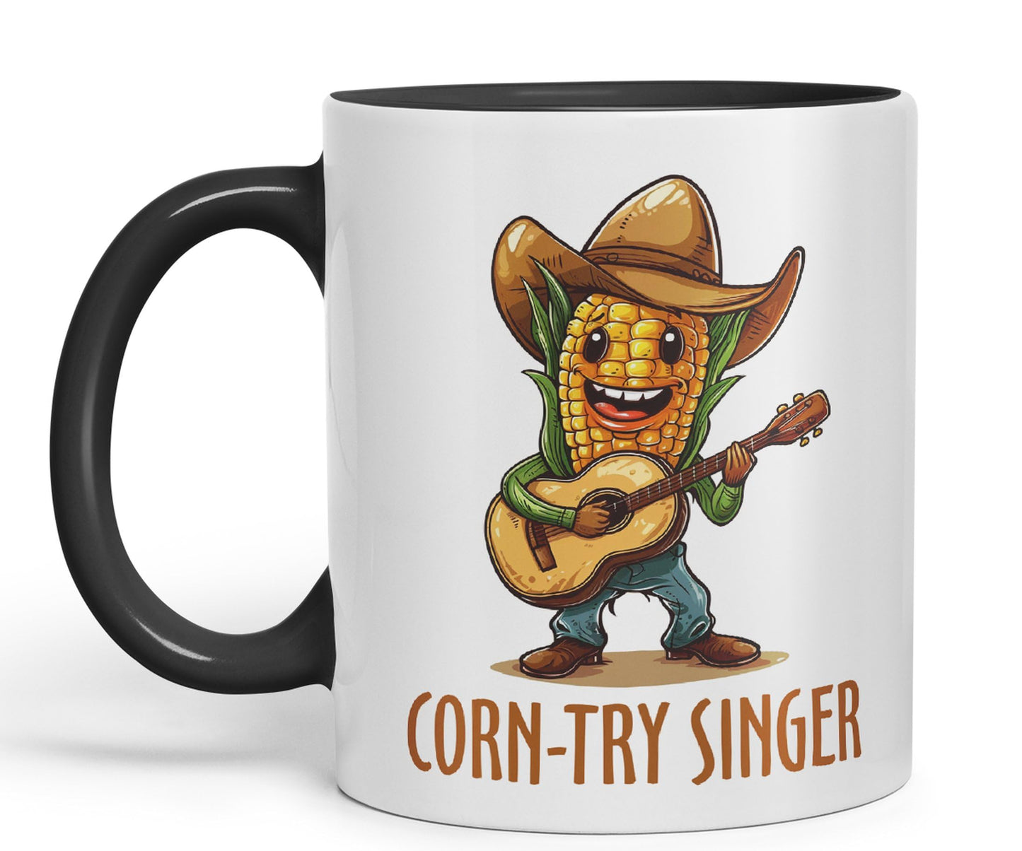 Corn-Try Singer Joke sarkasm Sarcastic Ceramic Coloured Mug Cup for Tea Coffee Hot Brew 330ml 11Oz Gift