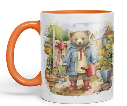 Vixar Teddy Bear Gardener Women Garden Ceramic Mug Coloured Mug Cup Gift Birthday Work Office Tea Coffee